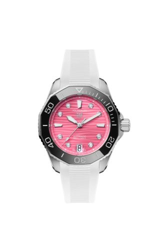 TAG Heuer Aquaracer Professional 300 36 Stainless Steel / Pink - Diamond / Rubber